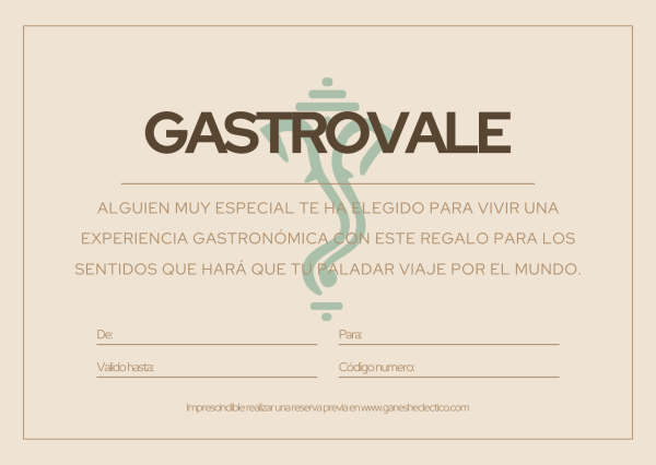 Degustación Ganesh | 1 Pax